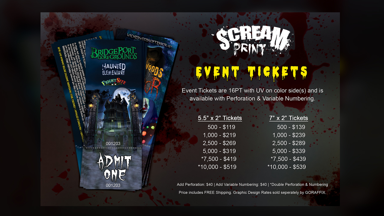 Event Tickets for Haunted Attractions & Escape Rooms